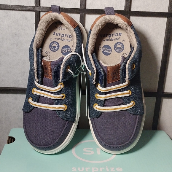 Surprize by Stride Rite Cutler Sneakers Boy toddler Size 9M Navy - Picture 4 of 5
